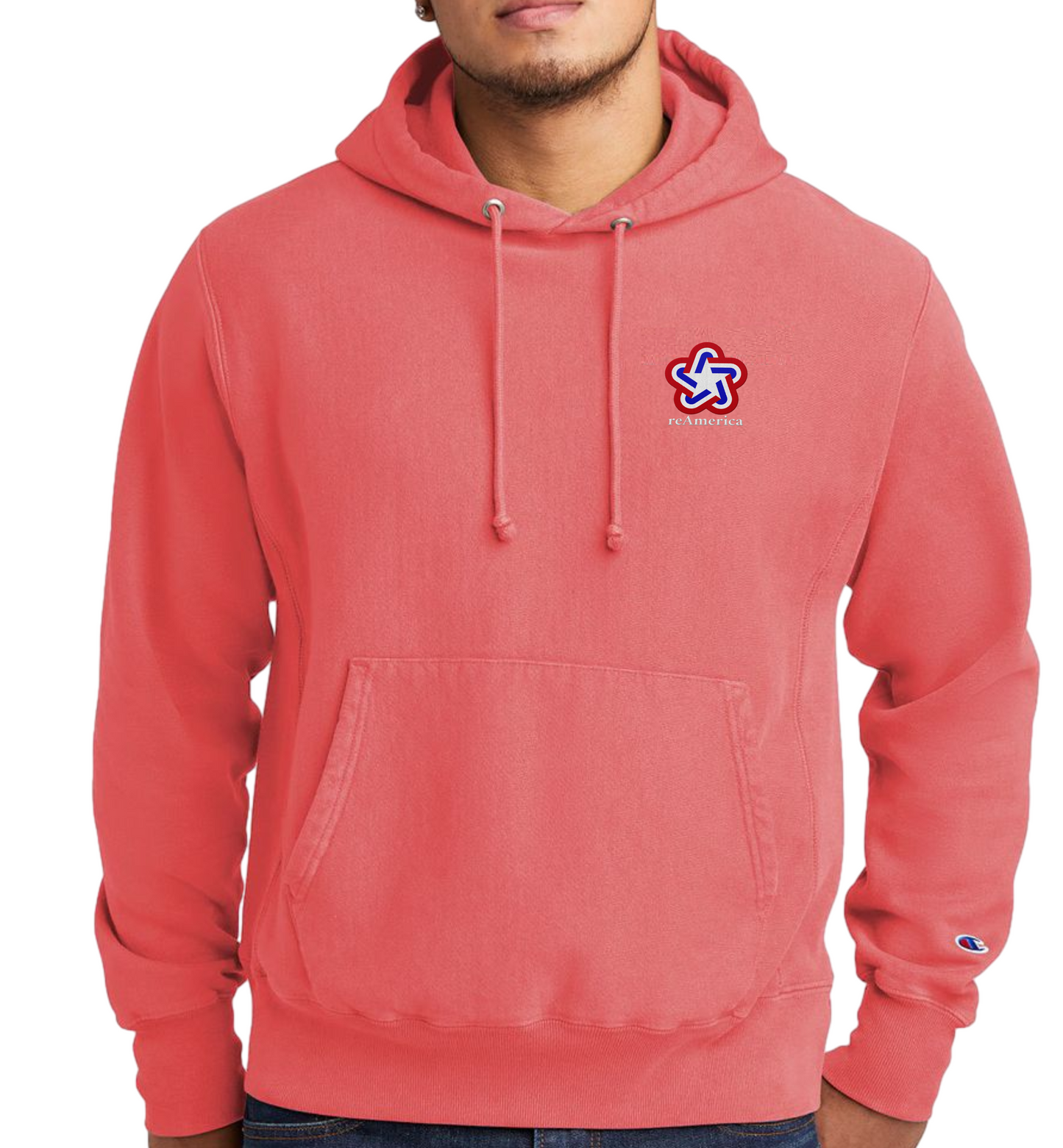 reAmerica x Champion - Reverse Weave Garment Dyed Hoodie